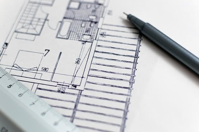 Stavebny-projekt-dokumentacia-pero-pravitko-rysovanie-stavba-domu